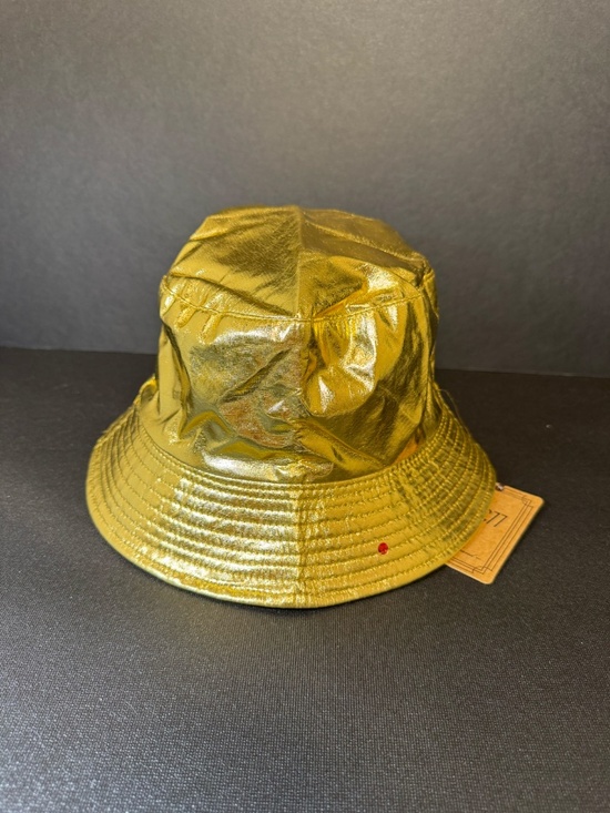 NWT Chic77 Reversible Metallic Gold & Black Bucket Hat One Size main image 7